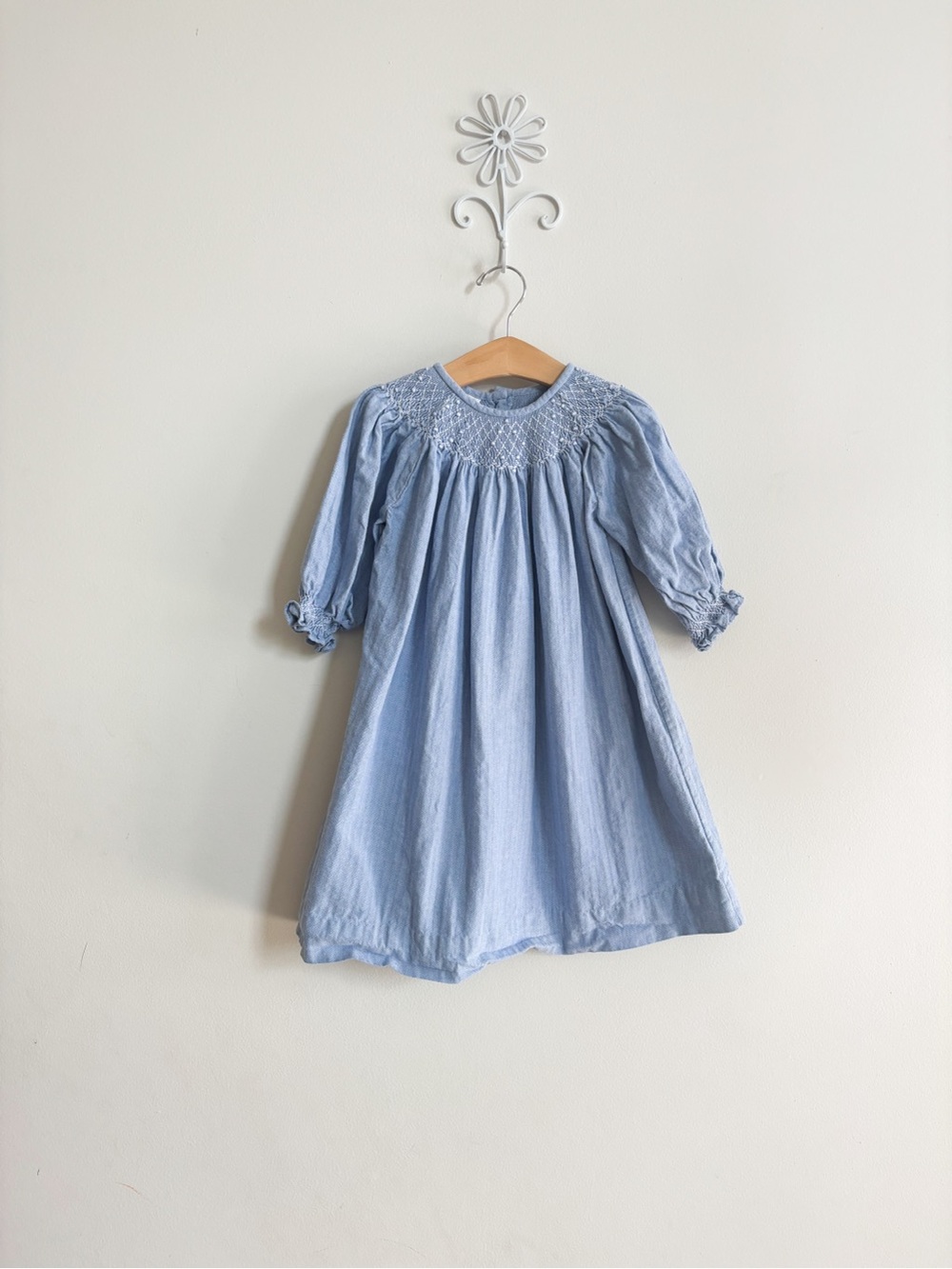 Strasburg Light Blue Smocked Dress
